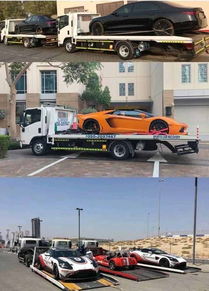 Truck operations during car recovery in Dubai — Ahmed Car Recovery (job 02)