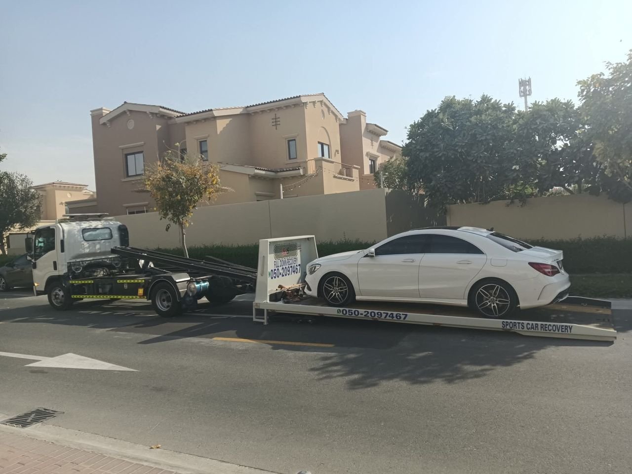 Ahmed Car Recovery truck responding to a callout in Dubai — Ahmed Car Recovery