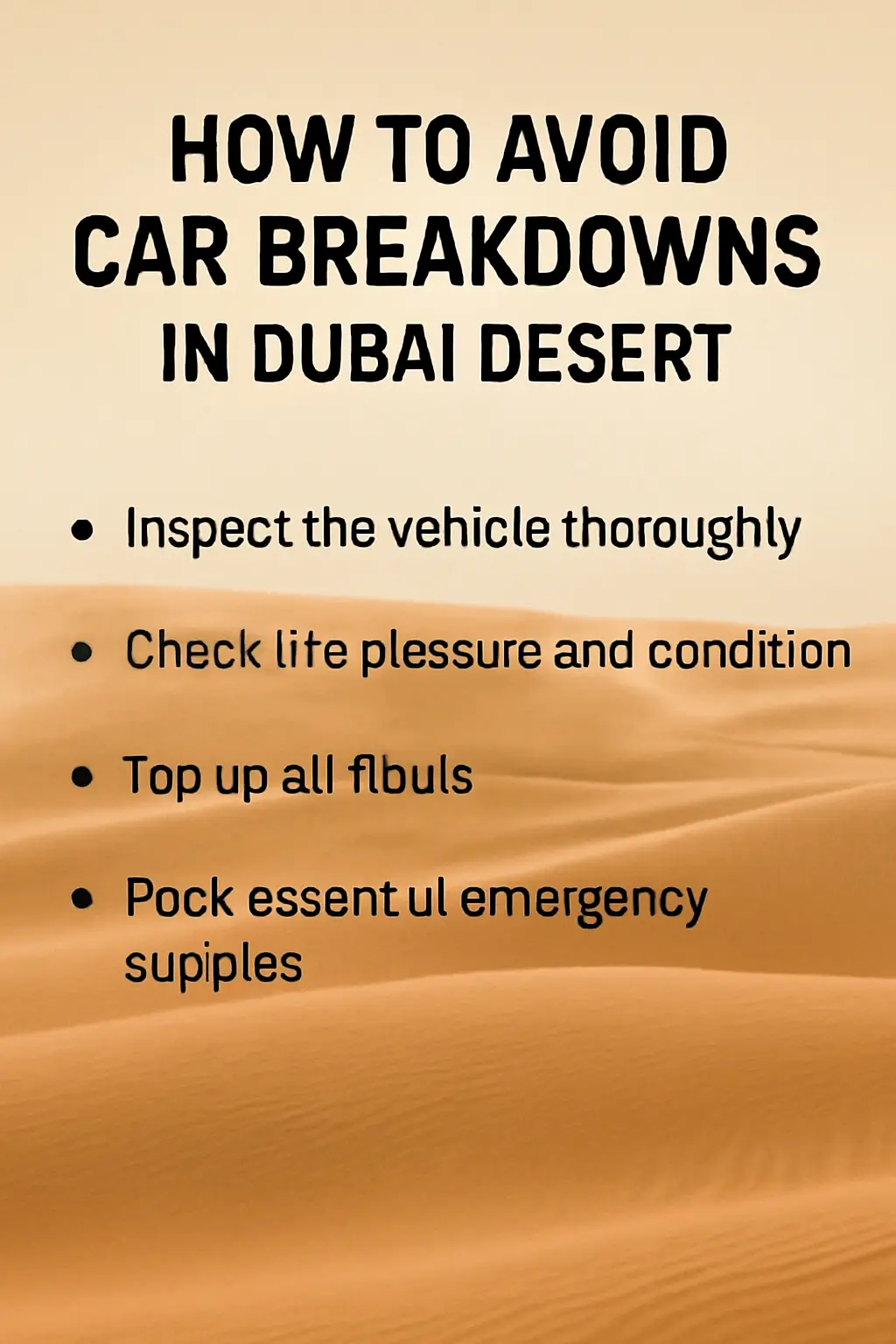 How to Avoid Car Breakdowns in Dubai Desert | Ahmed Car Recovery