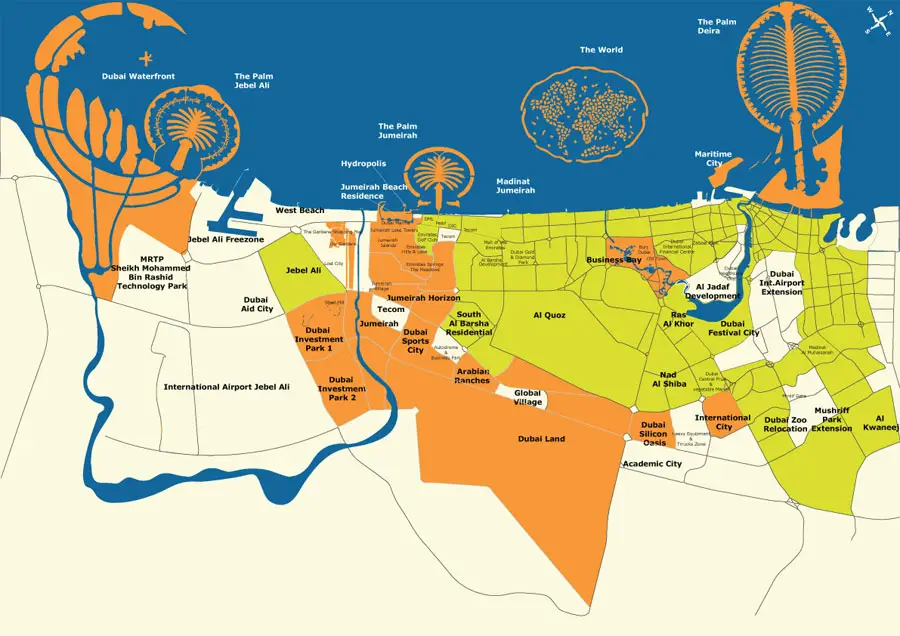 Dubai Areas Breakdown Map Guide